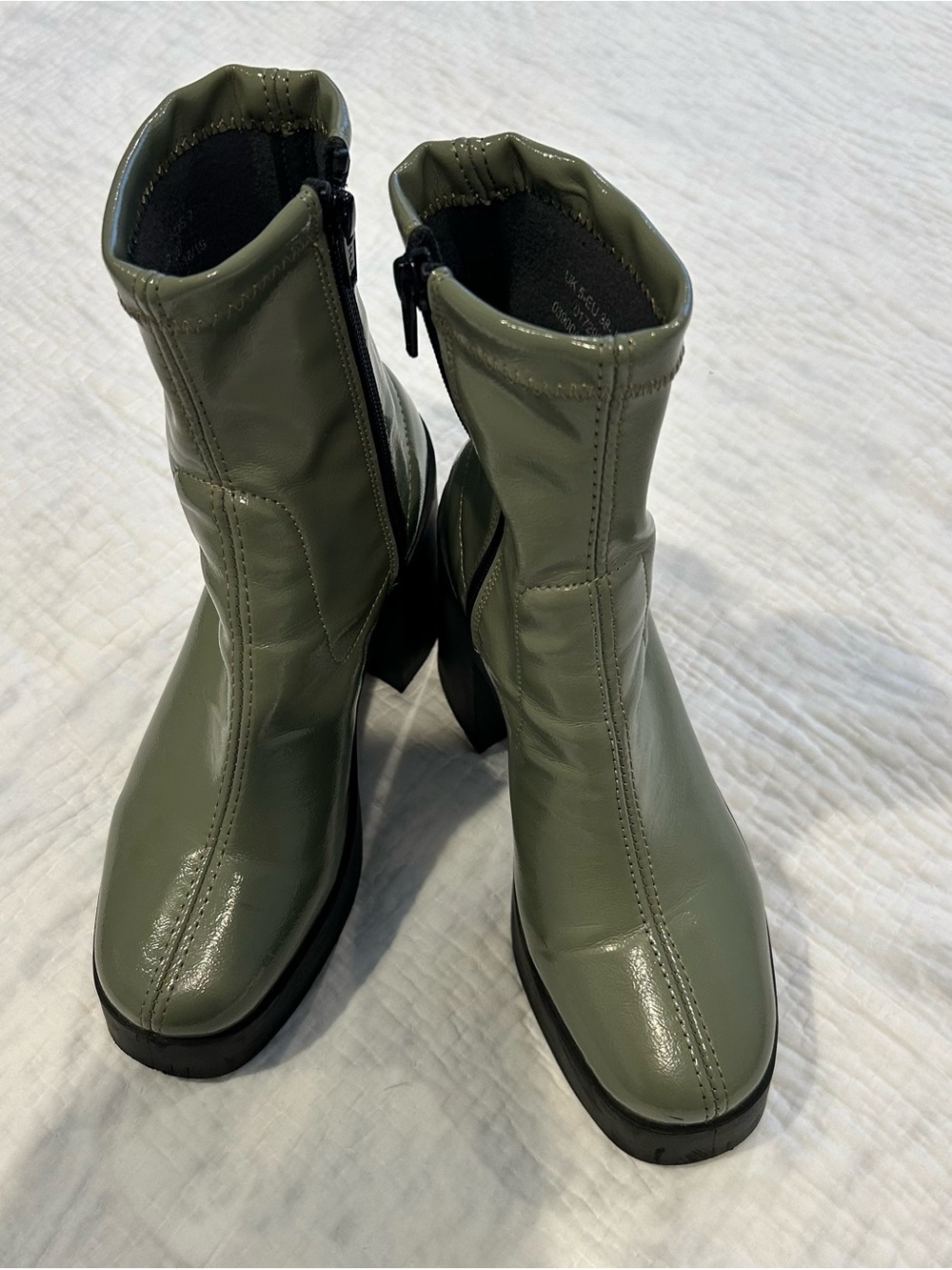ASOS ELSIE platform block heel sock boots